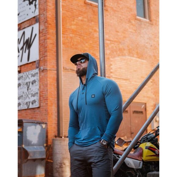 Flag Nor Fail NWT Unisex Pullover ‘Core Hoodie’ Sweater in Blue Size Small - Picture 1 of 4